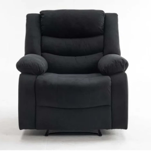 Manual Recliner Chair Sofa (Black) | One Seater Recliner Chair in Fabric | Recliner Sofa Chair in Black Fabric