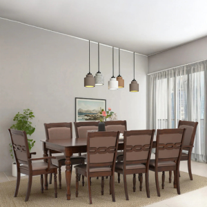 Austin Dining Table Set 8 Seater In Brown